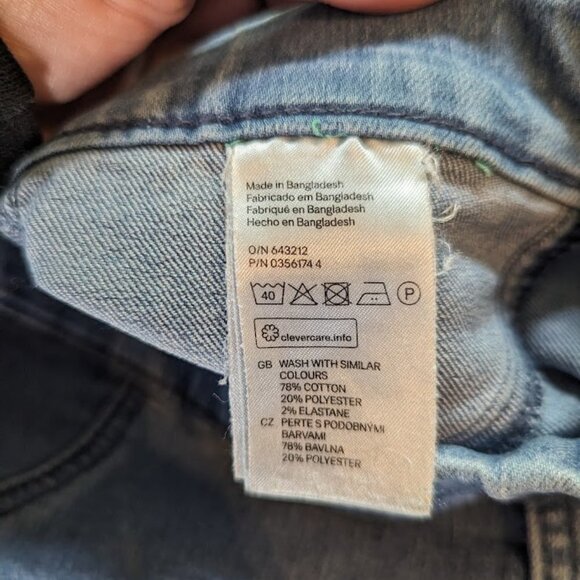 H&M Divided Light Wash Stretch Skinny Jeans | Size 12 - Picture 4 of 5